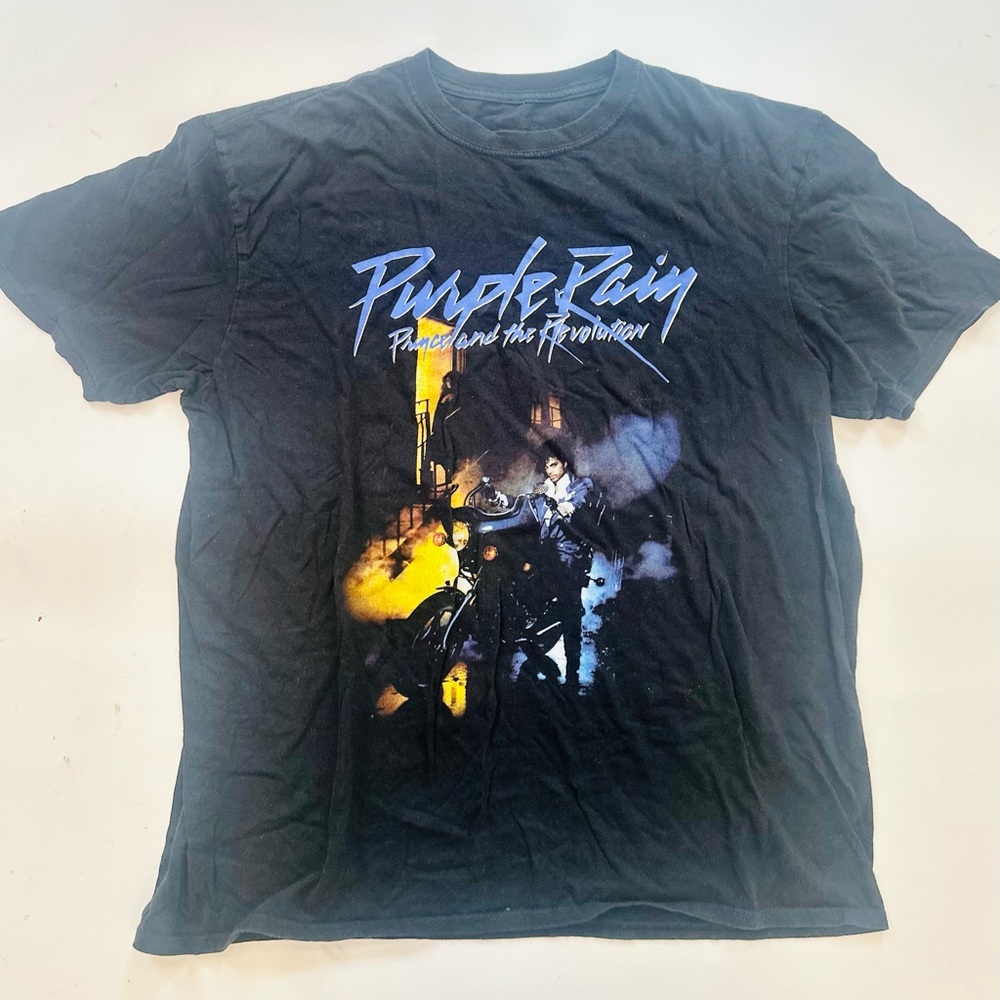 Purple Rain Graphic T-Shirt - Black